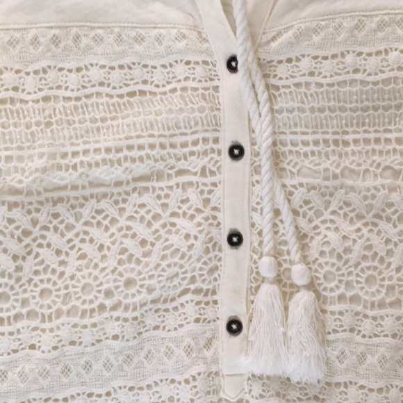 RUFF HEWN embroidered top M cream - Picture 5 of 8